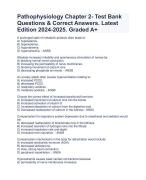 Pathophysiology Chapter 2- Test Bank Questions & Correct Answers. Latest Edition 2024-2025. Graded A+