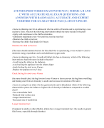 ATI PEDS PROCTORED EXAM WITH NGN | FORMS A B AND C WITH ACCURATE REAL EXAM QUESTIONS AND ANSWERS WITH RAIONALES | ACCURATE AND EXPERT VERIFIRD FOR GUARANTEED PASS |LATEST UPDATE