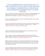 ATI PN COMPREHENSIVE ONLINE PRACTICE A B AND C WITH NGN | ACTUAL REAL EXAM | NEXT GEN NGN FORMAT | VERIFIED AND ACCURATE FOR GUARANTEED PASS | GRADED LEVEL 3 | LATEST UPDATED