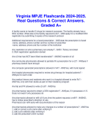 Virginia MPJE Flashcards 2024-2025. Real Questions & Correct Answers. Graded A+