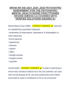 NR548 NR 548 2024 ,2025 ,2026 PSYCHIATRIC ASSESSMENT FOR THE PSYCHIATRIC-MENTAL HEALTH NURSE PRACTITIONER REVIEW  WEEKS 5-6 COVERED WITH VERIFIED SOLUTIONS GRADED A+