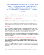 ATI PN COMPREHENSIVE ONLINE PRACTICE WITH NGN | ACTUAL REAL EXAM | NEXT GEN NGN FORMAT | VERIFIED AND ACCURATE FOR GUARANTEED PASS | GRADED LEVEL 3 | LATEST UPDATED