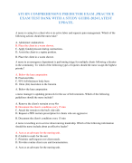 ATI RN COMPREHENSIVE PREDICTOR EXAM ,PRACTICE EXAM TEST BANK WITH A STUDY GUIDE-2024 LATEST UPDATE.
