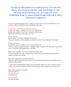 ATI RN FUNDAMENTALS 2023 EXAM | ACCURATE REAL EXAM QUESTIONS AND ANSWERS WITH DETAILED RATIONALES | ACCURATE AND VERIFIED FOR GUARANTEED PASS| UPDATED 2024 | NEXTGEN FORMAT