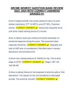 NRCME NEWEST QUESTION BANK REVIEW 2024 .2025 WITH CORRECT ANSWERS GRADED A+