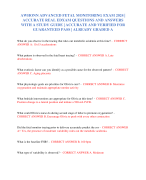 AWHONN ADVANCED FETAL MONITORING EXAM 2024 | ACCURATE REAL EDXAM QUESTIONS AND ANSWERS WITH A STUDY GUIDE | ACCURATE AND VERIFIED FOR GUARANTEED PASS | ALREADY GRADED A