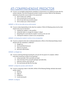 2024 UPDATED ATI COMPREHENSIVE PREDICTOR EXAM GRADED A+