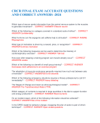 CRCR FINAL EXAM /ACCURATE QUESTIONS  AND CORRECT ANSWERS -2024