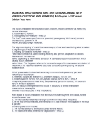 MATERNAL CHILD NURSING CARE 3RD EDITION SCANNELL WITH VERIFIED QUESTIONS AND ANSWERS | All Chapter 1-33 Current Edition Test Bank 