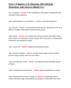 Unit 1 (Chapters 1-6) Openstax Microbiology /Questions And Answers Rated (A+)