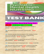 Videbeck: Psychiatric-Mental Health Nursing TEST 1 2024-2025 /64 Questions And Answers (A+)