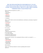 BIO 250 STRAIGHTERLINE MICROBIOLOGY EXAM | CONTAINS EXAM, PRACTICE EXAM TEST BANK, STUDY GUIDE AND KNOWLEDGE CHECK FLASHCARDS | EXPERT VERIFIED FOR GUARANTEED PASS