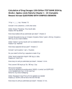  Calculation of Drug Dosages 12th Edition TEST BANK 2024 by Sheila J. Ogden, Linda Fluharty Chapter 1 - 19 |Complete Newest Version QUESTIONS WITH VERIFIED ANSWERS