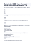 Guide to the LEED Green Associate Exam Questions with Answers 2024