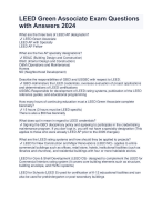 Guide to the LEED Green Associate Exam Questions with Answers 2024