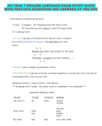 ATI TEAS 7 ENGLISH LANGUAGE EXAM STUDY GUIDE WITH PRACTICE QUESTIONS AND ANSWERS AT THE END