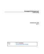 Samenvatting Strategisch Management
