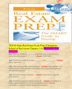TEXAS State Real Estate Exam Prep (Champions School of Real estate Chapters 1-6) /Questions And Answers 