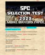 SPC Exam 2 (Official) 2023-2024 /Questions With Complete Solutions (A+)