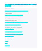 TCI Training Test (Questions and Answers, 100% Correct)  Latest 2023