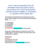 WGU C836 FUNDAMENTALS OF INFORMATION SECURITY FINAL EXAM PRACTICE TEST QUESTIONS AND DETAILED CORRECT ANSWERS | A+ GRADE STUDYGUIDE 2025