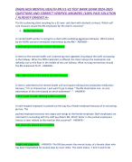 (NGN) HESI MENTAL HEALTH RN V1-V3 TEST BANK EXAM 2024-2025 QUESTIONS AND CORRECT VERIFIED ANSWERS /100% PASS SOLUTION / ALREADY GRADED A+