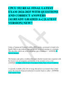 CPCU 552 REAL FINAL LATEST  EXAM 2024-2025 WITH QUESTIONS  AND CORRECT ANSWERS  [ALREADY GRADED A+] [LATEST  VERSION] NEW!!