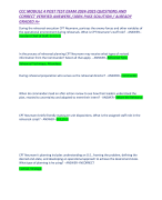 CCC MODULE 4 POST TEST EXAM 2024-2025 QUESTIONS AND CORRECT VERIFIED ANSWERS /100% PASS SOLUTION / ALREADY GRADED A+