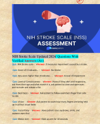 NIH Stroke Scale Updated 2024/ Questions With Verified Answers (A+)