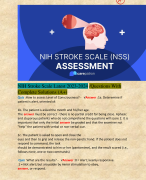 NIH Stroke Scale Latest 2023-2024 /Questions With Complete Solutions (A+)