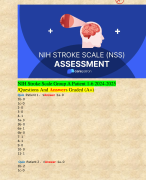 NIH Stroke Scale Group A Patient 1-6 2024-2025 /Questions And Answers Graded (A+)