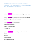 ABDOMINAL EXAM (SHADOW HEALTH EXAM)/HEALTH  ASSESSMENT REAL EXAM QUESTIONS AND VERIFIED ANSWERS  2024 LATEST//GRADED A+(100% SURE)