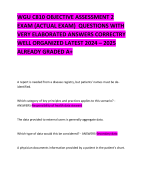 WGU C810 OBJECTIVE ASSESSMENT 2 EXAM (ACTUAL EXAM)  QUESTIONS WITH VERY ELABORATED ANSWERS CORRECTRY WELL ORGANIZED LATEST 2024 – 2025 ALREADY GRADED A+ 