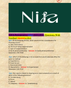 NIFA Perioperative Quiz 2023-2024 /Questions With Verified Answers (A+)