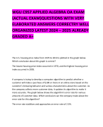 WGU C957 APPLIED ALGEBRA OA EXAM (ACTUAL EXAM)QUESTIONS WITH VERY ELABORATED ANSWERS CORRECTRY WELL ORGANIZED LATEST 2024 – 2025 ALREADY GRADED A+ 