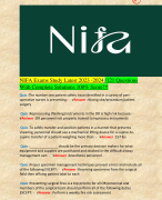 NIFA Exams Study Latest 2023 -2024 /121 Questions With Complete Solutions 100% Score!!!