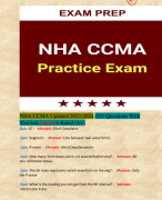NHA CCMA Updated 2023-2024 /251 Questions With Verified Answers Rated (A+)
