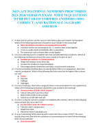 NGN ATI MATERNAL NEWBORN PROCTORED 2023-2024 VERSION EXAM WITH 70 QUESTIONS  WITH DETAILED VERIFIED ANSWERS (100%  CORRECT) AND RATIONALE /A+GRADE ASSURED