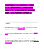 RWSTO16 ACTUAL EXAM QUESTIONS WITH VERY ELABORATED ANSWERS CORRECTRY WELL ORGANIZED LATEST 2024 – 2025 ALREADY GRADED A+ 