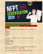 NFPT Personal Fitness Trainer Manual: The Fundamentals for CPT /Questions And Answers 100% Score!!!