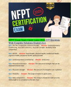 NFPT Exam Study Guide Latest 2024 /237 Questions With Complete Solutions Graded (A+)