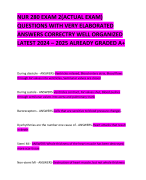 NUR 280 EXAM 2(ACTUAL EXAM)  QUESTIONS WITH VERY ELABORATED ANSWERS CORRECTRY WELL ORGANIZED LATEST 2024 – 2025 ALREADY GRADED A+   