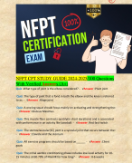 NFPT CPT STUDY GUIDE 2024-2025/100 Questions With Verified Answers (A+)