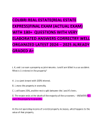   COLIBRI REAL ESTATE(REAL ESTATE EXPRESS)FINAL EXAM (ACTUAL EXAM) WITH 180+  QUESTIONS WITH VERY ELABORATED ANSWERS CORRECTRY WELL ORGANIZED LATEST 2024 – 2025 ALREADY GRADED A+