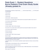 Peds Exam 1 - Student Questions