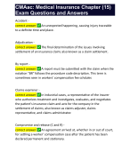 CMAac: Medical Insurance Chapter (15) Exam Questions and Answers 