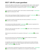D217 AIS-PA exam questions 