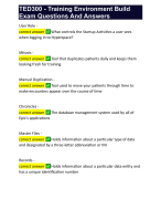 TED300 - Training Environment Build Exam Questions And Answers 