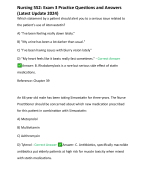 Nursing 552: Exam 3 Practice Questions and Answers (Latest Update 2024)