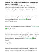 NSG 526 Clin Modal. EXAM 1 Questions and Answers (Latest Update 2024)